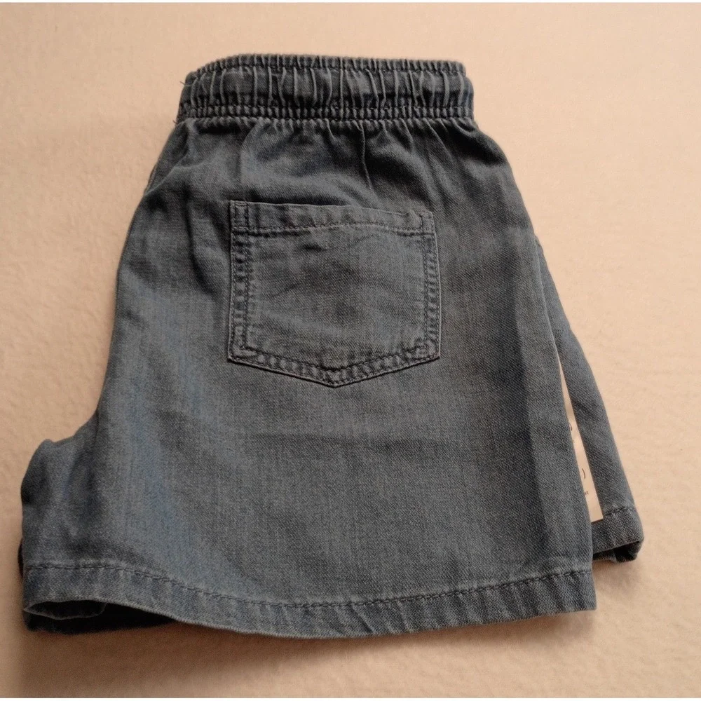 Cat & Jack Girls Light Wash Adjustable Waist Pull-On Shorts Size L 10/12 NWT NWT